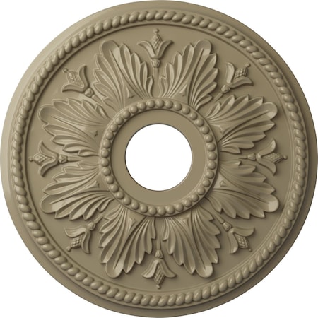 Ekena Millwork Edinburgh Ceiling Medallion (Canopies up to 5 1/8"), 18 1/8"OD x 3 1/2"ID x 2 3/4"P, Gobi Desert CM18ED1GDF